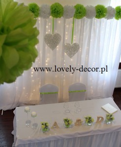 dekoracje weselne- sala w Besku